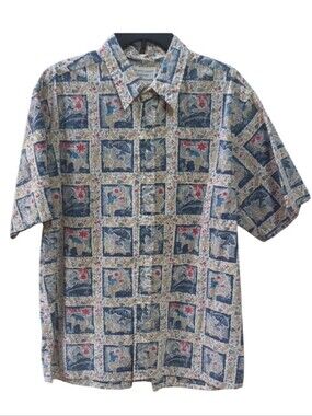 Vintage, Reyn Spooner, Dietrich Varez Collection Whimsical Golf Shirt . XL